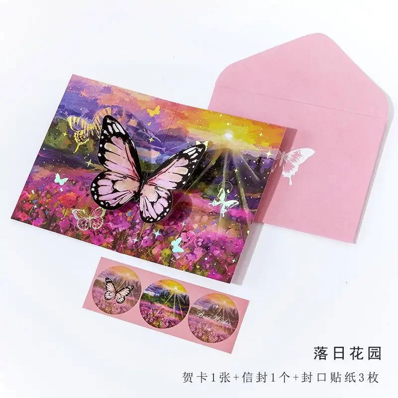 1pcs 3D Butterfly Card Pop-Up Greeting Cards Marry Christmas Greeting Card  Kids Gift Memorial Day Greeting Cards Birthday Card - Slobuy