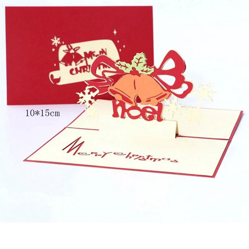 1pcs 3D Pop Up Greeting Cards With Envelope Laser Cut Post Card For Birthday Christmas Valentine' Day Party Wedding Decoration - Slobuy