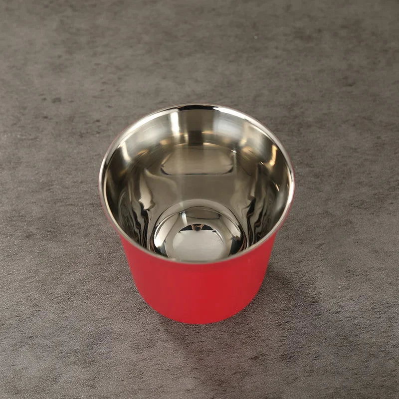 1pcs 80ml Mini Coffee Cups High Quality Stainless Steel Double Wall Heat-insulating Coffee Cups Portable Small Drink Cups - Slobuy