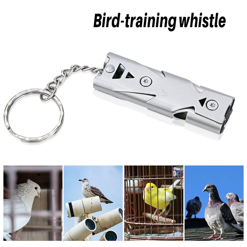 1pcs Birds Training Whistle Stainless Steel Whistle Return To Nest Bird Training Tool For Parrot Pigeon Birdcage Accessories - Slobuy