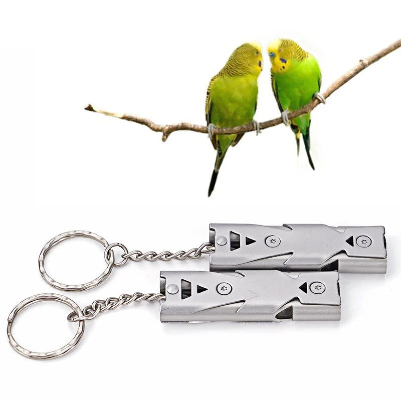 1pcs Birds Training Whistle Stainless Steel Whistle Return To Nest Bird Training Tool For Parrot Pigeon Birdcage Accessories - Slobuy