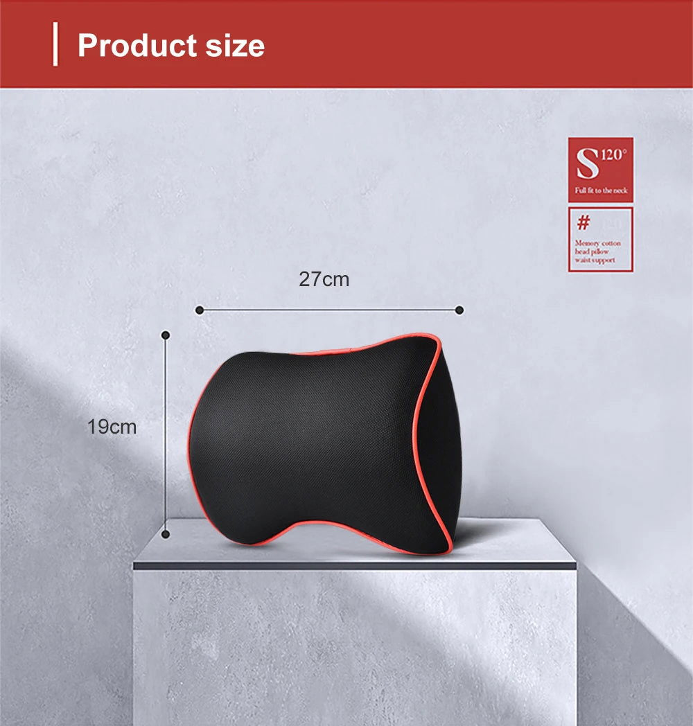 1pcs Car Neck Headrest Pillow Accessories Cushion Auto Seat Head Support Neck Protector Automobiles Seat Neck Rest Memory Cotton - Slobuy