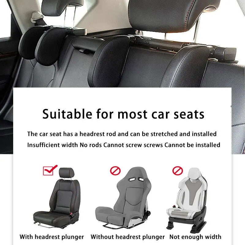 1pcs Car Seat Headrest Pillow Travel Rest Sleeping Headrest Support Solution Car Accessories Interior U Shaped Pillow For Kids - Slobuy