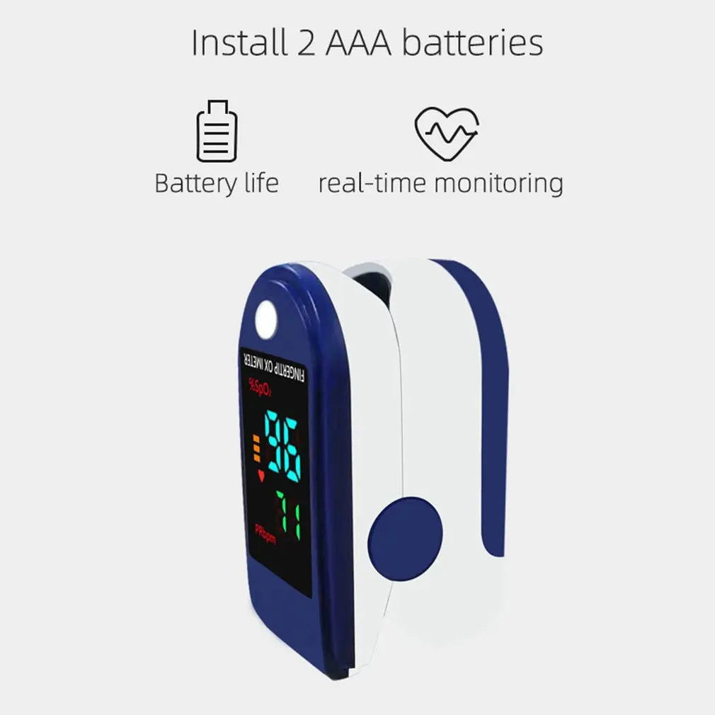 1pcs Digital Finger Oximeter Family OLED Pulse Cximeter Display Oxymeter Fingertip Health Diagnostic Monitor Or 1pcs Just Bag - Slobuy