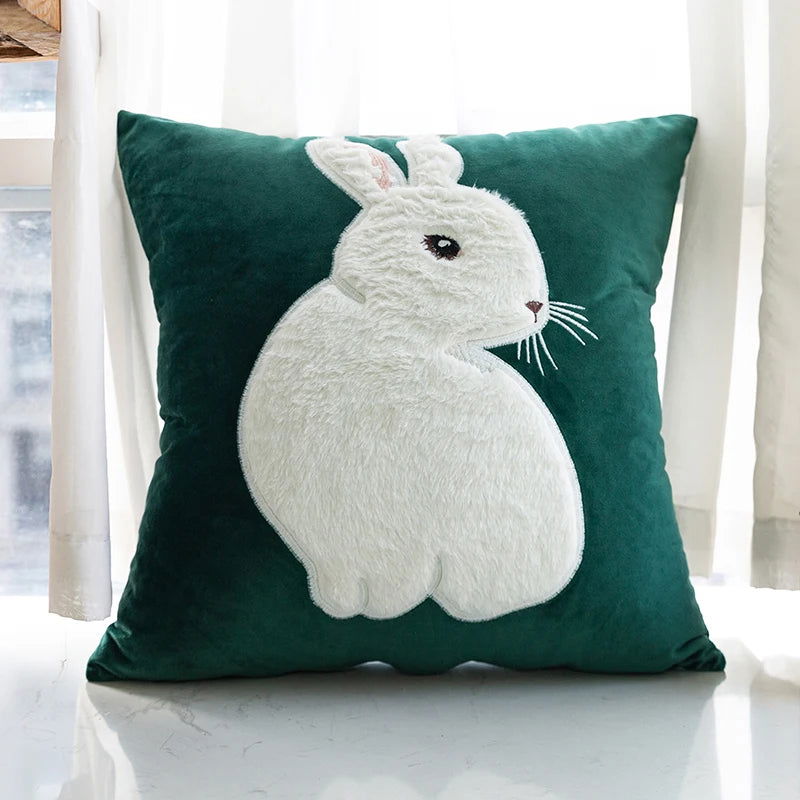 1psc Nordic Small Fresh Sofa Embroidery Pillow Cushion Bedroom Bed Pillowcover Decorative Backrest Flower Pillowcase - Slobuy