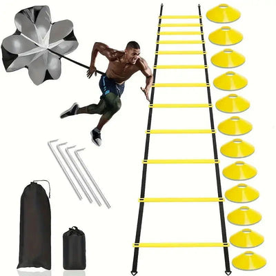 1set Football Soccer Training Equipment Fitness Speed Training Resistant Parachute Chute Running Umbrella - Slobuy