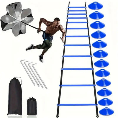1set Football Soccer Training Equipment Fitness Speed Training Resistant Parachute Chute Running Umbrella - Slobuy