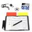 1set Red and Yellow Card  Kit Football Referee Tools With Football Captain Armband Whistle CoinLeather bag Pencil Paper - Slobuy