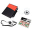 1set Red and Yellow Card  Kit Football Referee Tools With Football Captain Armband Whistle CoinLeather bag Pencil Paper - Slobuy
