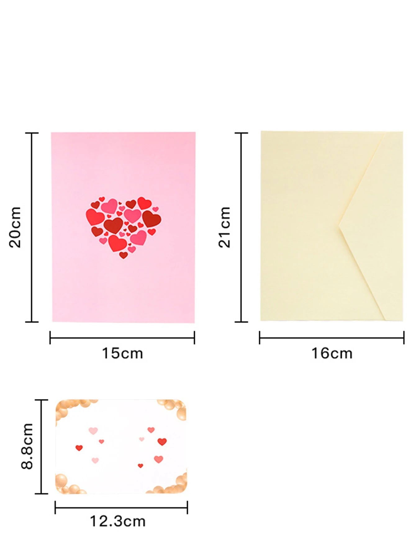 1set Three-dimensional 3D Heart Tree Greeting Card Valentine's Day Cards Valentine's Day Gifts - Slobuy