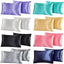 2-piece Pure Emulation Silk Satin Pillowcase Comfortable Pillow Cover Pillowcase For Bed Throw Single Pillow Covers - Slobuy
