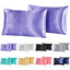 2-piece Pure Emulation Silk Satin Pillowcase Comfortable Pillow Cover Pillowcase For Bed Throw Single Pillow Covers - Slobuy