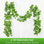 2.1M Artificial Plant Green Ivy Leaf Garland Silk Wall Hanging Vine Home Garden Decoration Wedding Party DIY Fake Wreath Leaves - Slobuy