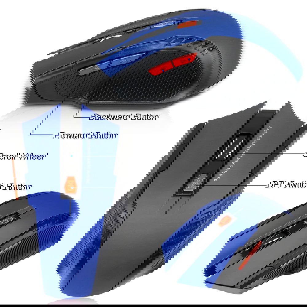 2.4GHz Wireless Mouse Optical Mice with USB Receiver Gamer 1600DPI 6 Buttons Mouse For Computer Laptop Accessories Mouse Gamer - Slobuy