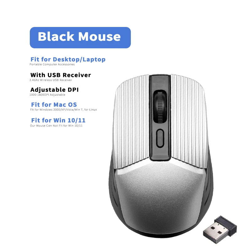 2.4GHz Wireless Mouse Optical Mice with USB Receiver Gamer 1600DPI 6 Buttons Mouse For Computer Laptop Accessories Mouse Gamer - Slobuy