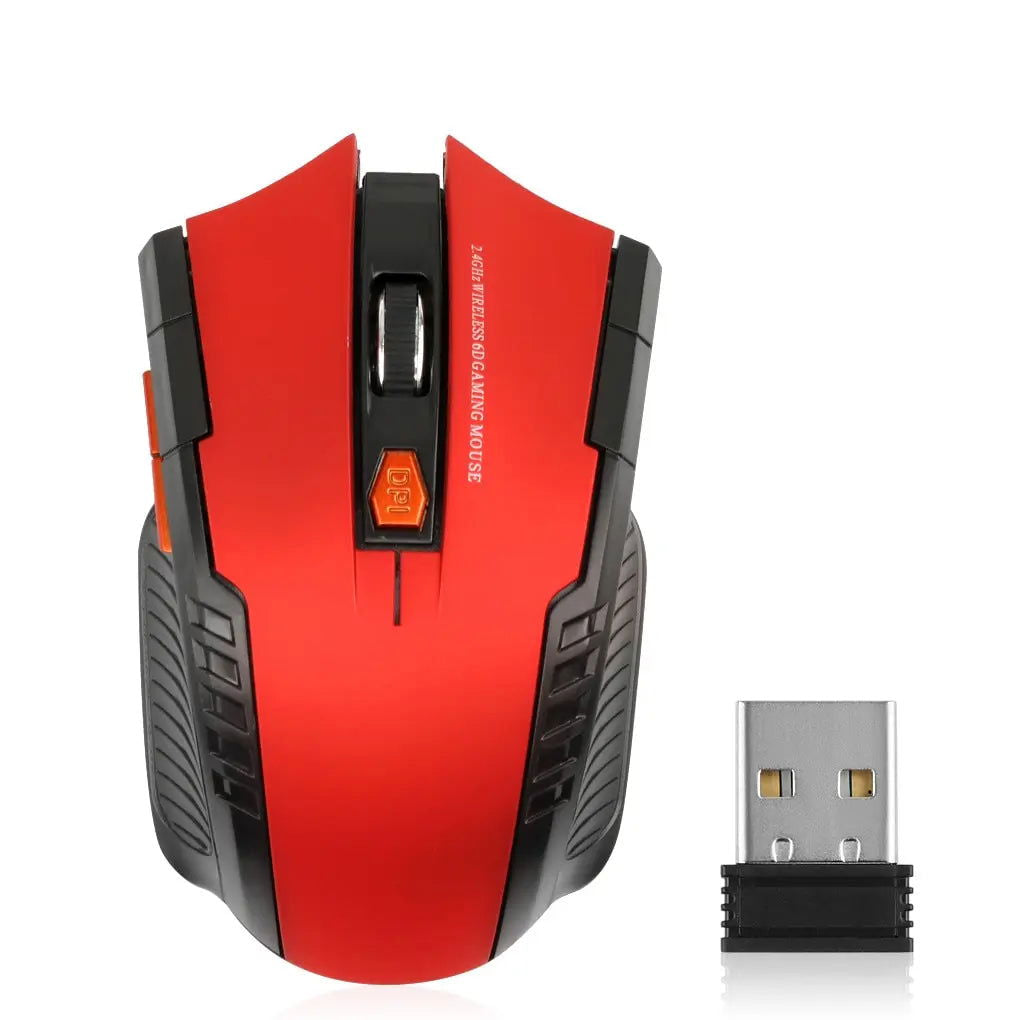 2.4G Wireless Mouse 1600DPI Optical Mouse Gamer for Computer 6 Buttons Wireless Mice with USB Receiver for PC Laptop Accessories - Slobuy