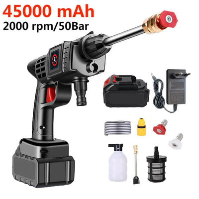200W 50Bar Cordless High Pressure Car Washer Spray Water Gun 20000mAh Battery Foam Generator Car Washing Machine for Home - Slobuy
