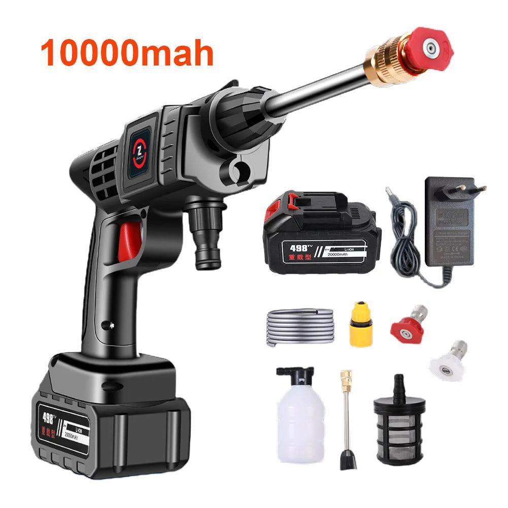 200W 50Bar Cordless High Pressure Car Washer Spray Water Gun 20000mAh Battery Foam Generator Car Washing Machine for Home - Slobuy