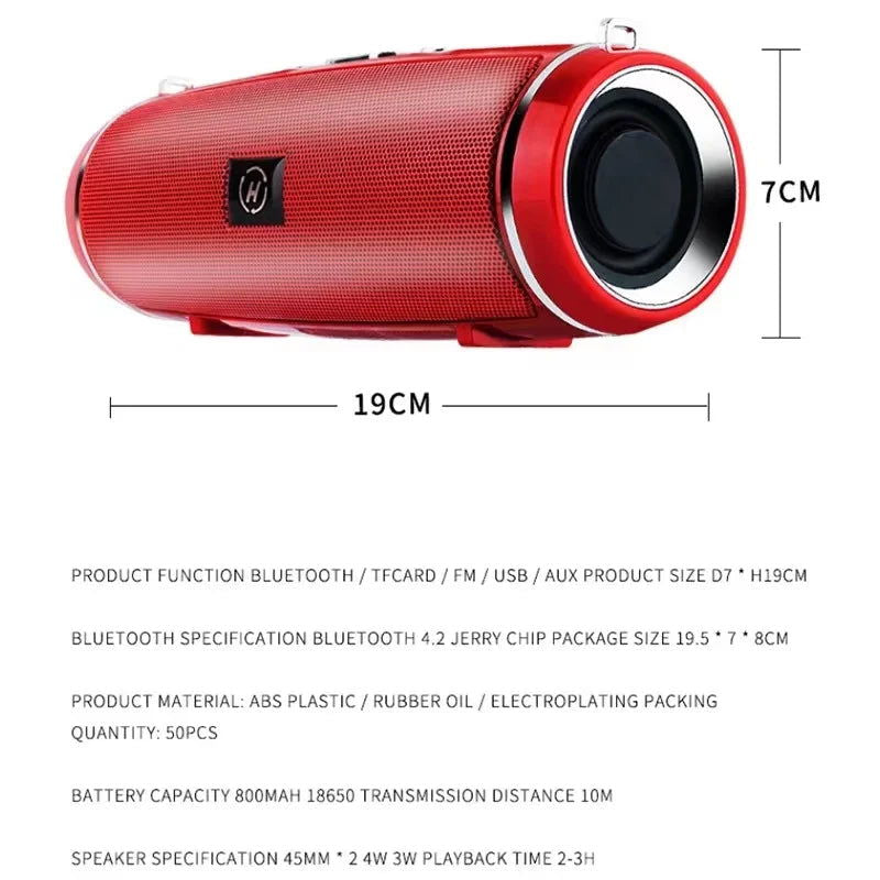 200W Portable Bluetooth Speaker IPX7 Waterproof Outdoor HIFI Pillar Speaker Subwoofer Stereo Speaker FM Radio TF Boom Box - Slobuy