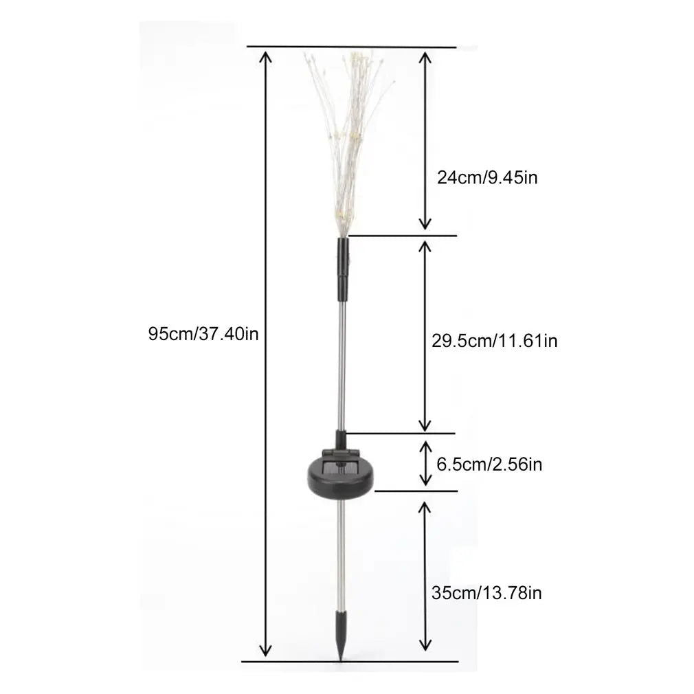 1PC Solar Fireworks Lamp Outdoor Grass Globe Dandelion Flash String Fairy lights 90 /150/200 LED For Garden Lawn Holiday Light - Slobuy