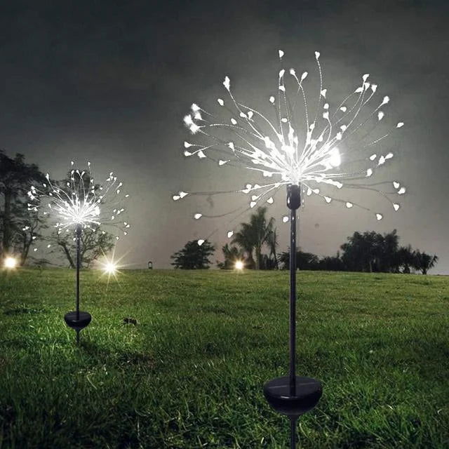 1PC Solar Fireworks Lamp Outdoor Grass Globe Dandelion Flash String Fairy lights 90 /150/200 LED For Garden Lawn Holiday Light - Slobuy