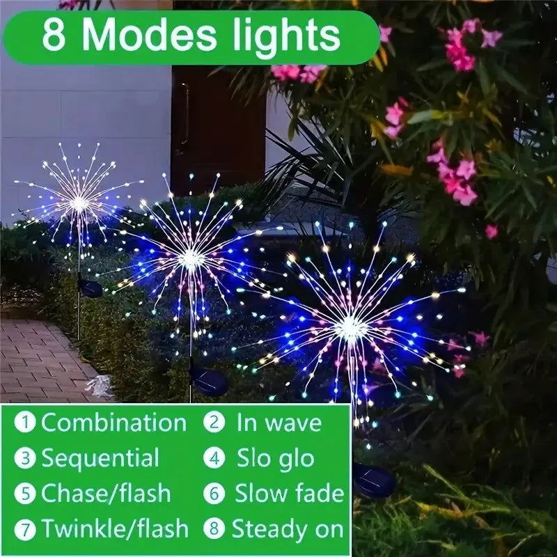 1pc Solar Powered String Lamp Tree Waterproof Outdoor Bulb for Lawn Patio Garden 90/120/150/200 LEDs Light DIY Decoration - Slobuy