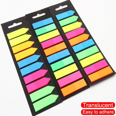 200 Sheets Color Sticky Notes Memo Pad Notes Index Transparent Post Stickers Bookmarks Notepad School Office Stationery Supplies - Slobuy