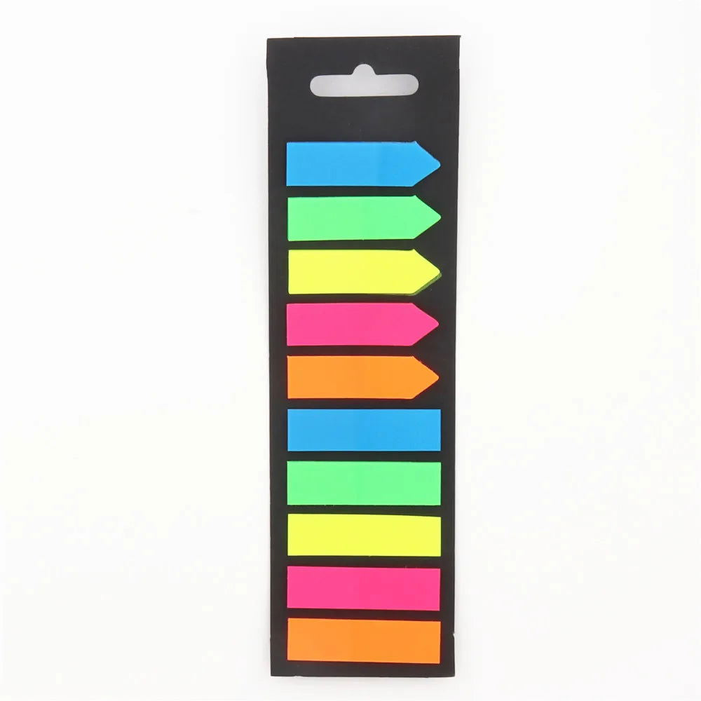 200 Sheets Color Sticky Notes Memo Pad Notes Index Transparent Post Stickers Bookmarks Notepad School Office Stationery Supplies - Slobuy