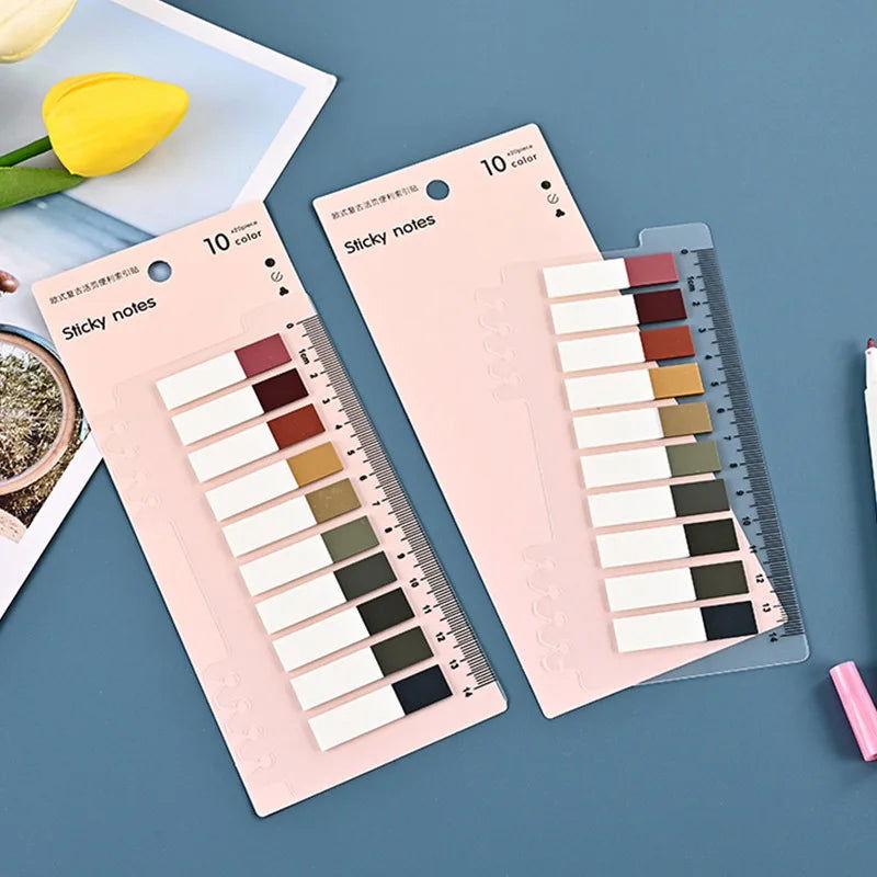 200 Sheets Colorful Sticky Notes Memo Pad Self Adhesive Label Note Bookmarks Notepad School Office Stationery Supplies - Slobuy