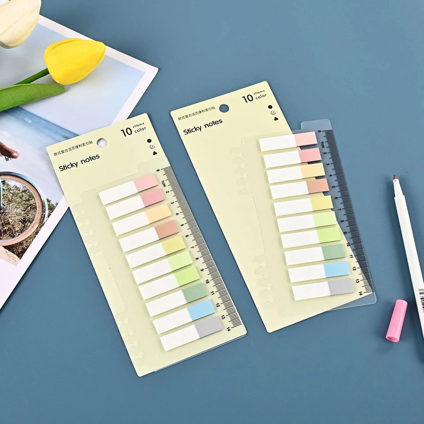 200 Sheets Colorful Sticky Notes Memo Pad Self Adhesive Label Note Bookmarks Notepad School Office Stationery Supplies - Slobuy