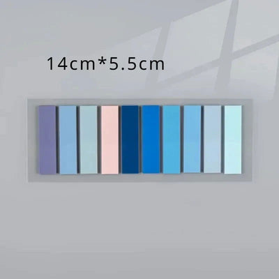 200 Sheets Morandi Transparent Fluorescent Index Tabs PET Flags Memo Sticky Note for Page Marker Planner Stickers Office School - Slobuy