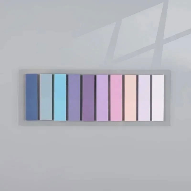 200 Sheets Morandi Transparent Fluorescent Index Tabs PET Flags Memo Sticky Note for Page Marker Planner Stickers Office School - Slobuy