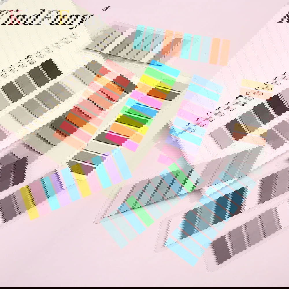 200 Sheets Transparent Notepad Sticky Notes Index Tabs Bookmarks for Books Kawaii Aesthetic Stationery Office School - Slobuy
