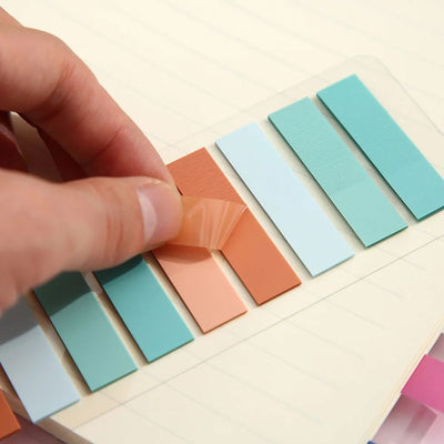 200 Sheets Transparent Notepad Sticky Notes Index Tabs Bookmarks for Books Kawaii Aesthetic Stationery Office School - Slobuy
