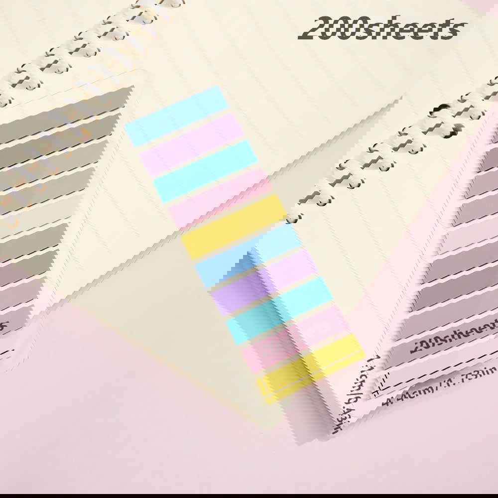 200 Sheets Transparent Notepad Sticky Notes Index Tabs Bookmarks for Books Kawaii Aesthetic Stationery Office School - Slobuy