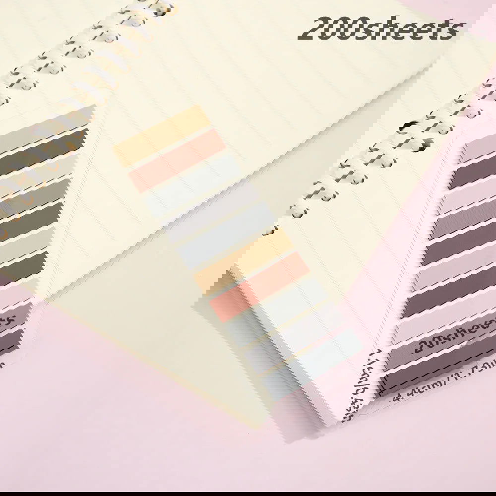 200 Sheets Transparent Notepad Sticky Notes Index Tabs Bookmarks for Books Kawaii Aesthetic Stationery Office School - Slobuy