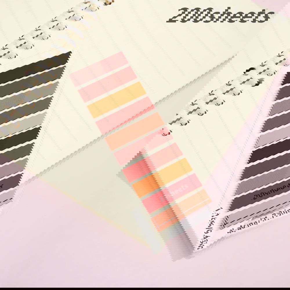 200 Sheets Transparent Notepad Sticky Notes Index Tabs Bookmarks for Books Kawaii Aesthetic Stationery Office School - Slobuy
