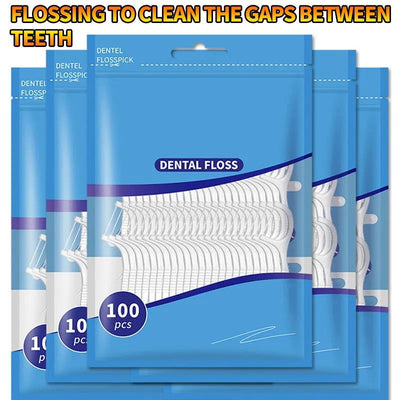 200pcs Dental Floss and Plastic Toothpicks for One-time Cleaning of Dental Gaps-Oral Care - Slobuy