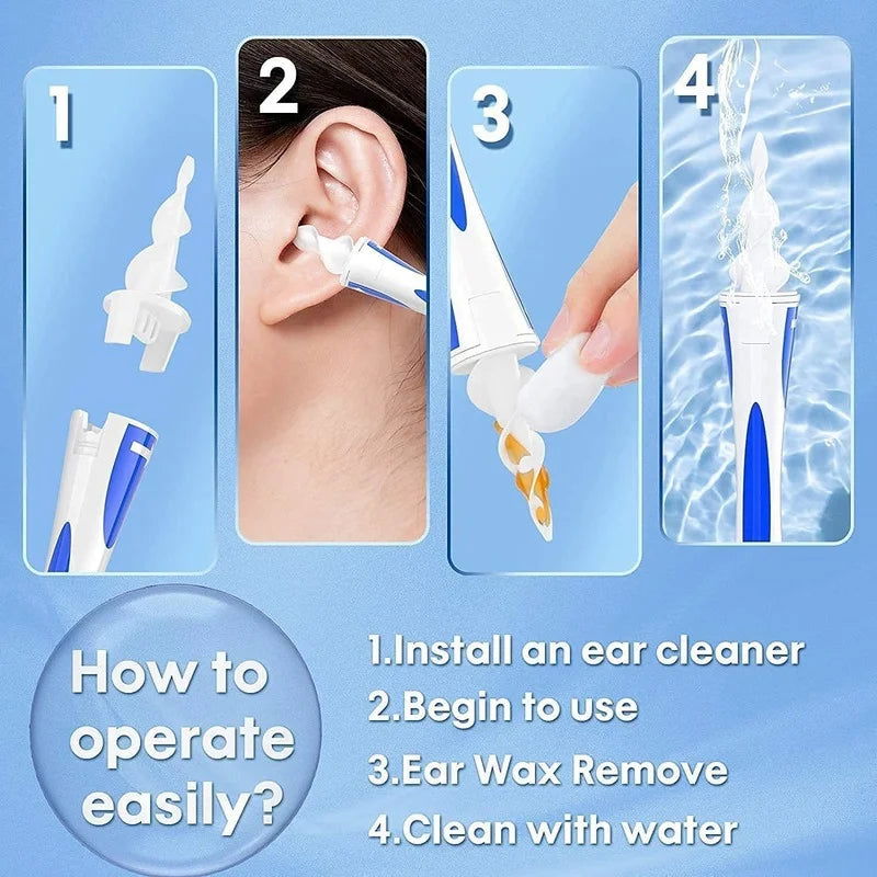 2022 Hot New Arrival Spiral Ear Cleaner Silicon Spoon Set Soft for Personal Wax Remover Cleaning Beauty Health Care Scoop Tools - Slobuy