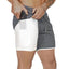 2022 Sport Shorts Men Sportswear Double-deck Running Shorts 2 In 1 Beach Bottoms Summer Gym Fitness Training Jogging Short Pants - Slobuy