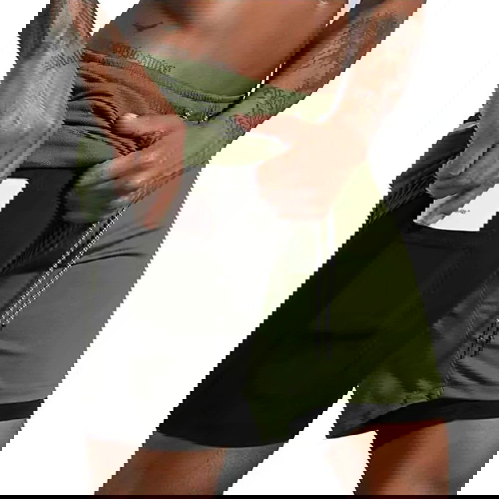2022 Sport Shorts Men Sportswear Double-deck Running Shorts 2 In 1 Beach Bottoms Summer Gym Fitness Training Jogging Short Pants - Slobuy