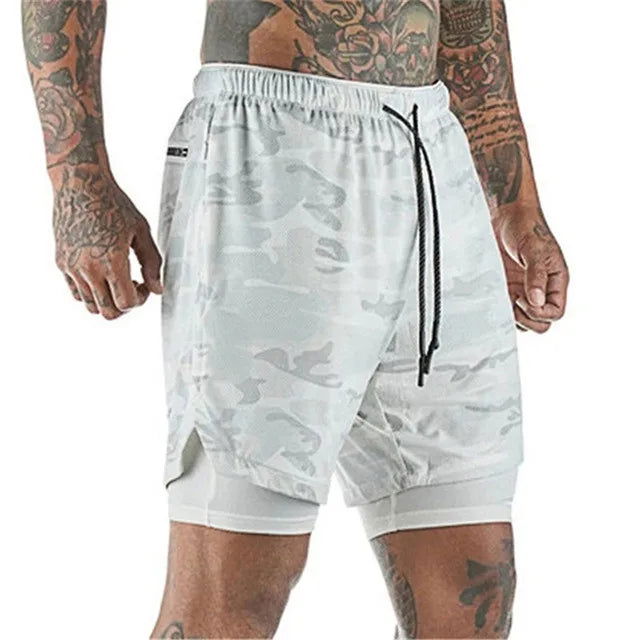 2022 Sport Shorts Men Sportswear Double-deck Running Shorts 2 In 1 Beach Bottoms Summer Gym Fitness Training Jogging Short Pants - Slobuy
