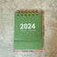 2023-2024 Retro Simple Solid Color Desk Calendar Desktop Paper Mini Stand Calendar Daily Table Planner Yearly Agenda Organizer - Slobuy