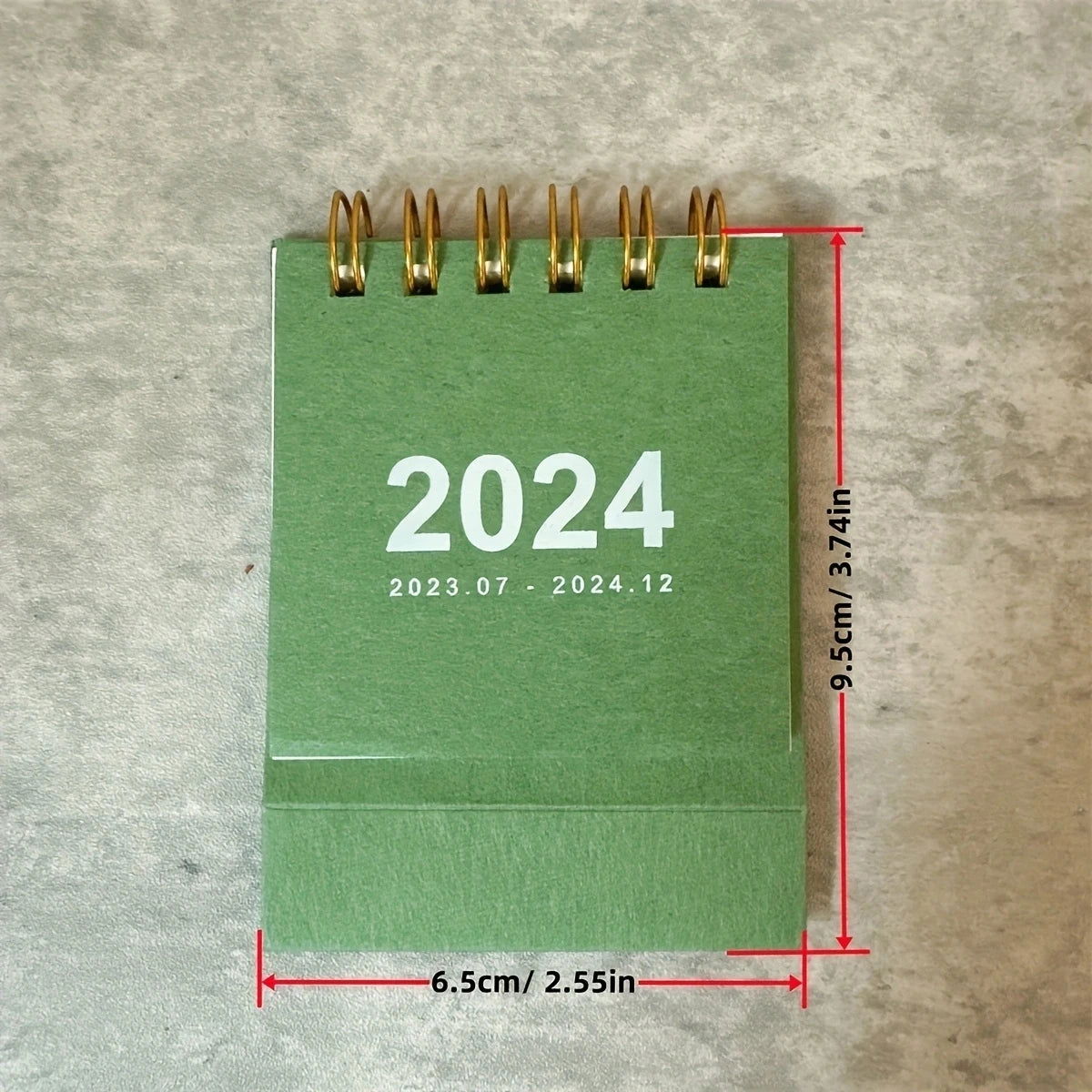 2023-2024 Retro Simple Solid Color Desk Calendar Desktop Paper Mini Stand Calendar Daily Table Planner Yearly Agenda Organizer - Slobuy