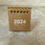 2023-2024 Retro Simple Solid Color Desk Calendar Desktop Paper Mini Stand Calendar Daily Table Planner Yearly Agenda Organizer - Slobuy
