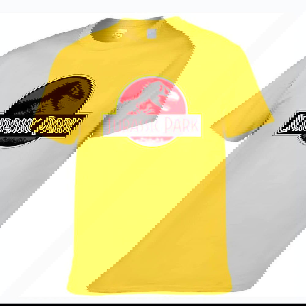 2023Jurassic Park T Shirt Men 100% Cotton Printed T-Shirt Casual Funny Tops Jurassic World Tees Short Sleeve Cool Tshirt 80045 - Slobuy