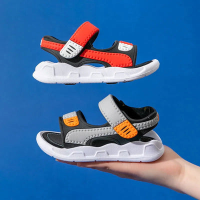 2023 Children's Summer Boys Leather Sandals Baby Shoes Kids Flat Child Beach Shoes Sports Soft Non-slip Casual Toddler Sandals - Slobuy