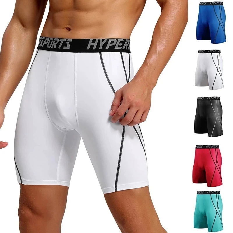 2023 Compression Shorts Men Summer Sportswear Training Tights Gym Fitness Leggings Short Pants Sport Bottoms Running Shorts Men - Slobuy