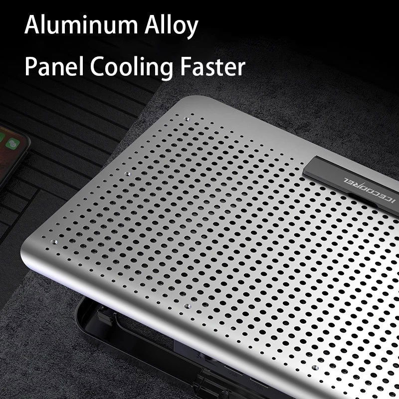 2023 Cooling Fan Laptop Cooling Pad 11 13 17 Inch Laptop Aluminum Alloy Notebook Radiator Stand Gaming Cooler Stand for Gaming - Slobuy