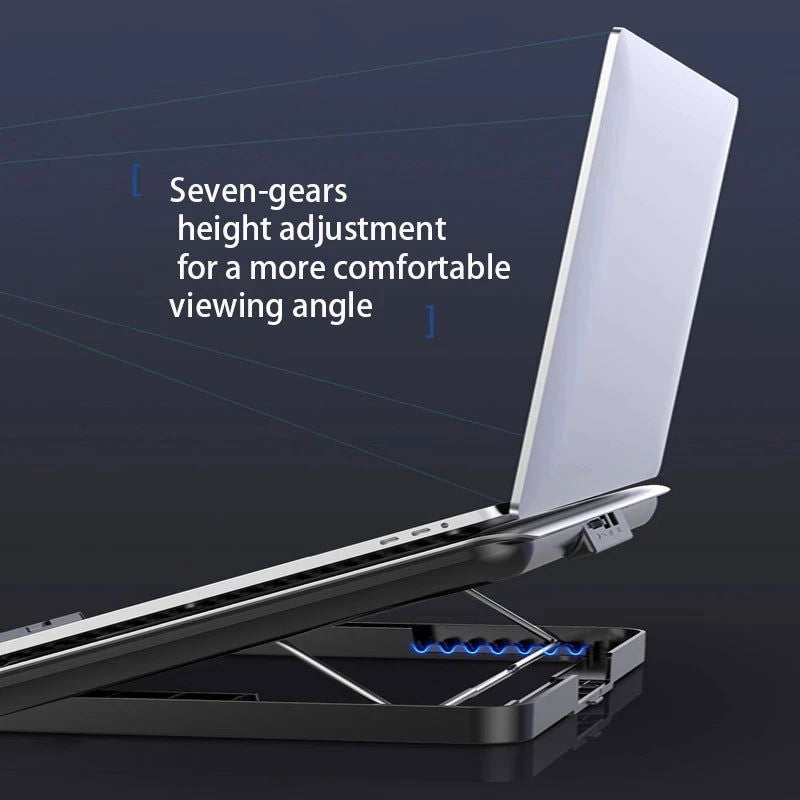 2023 Cooling Fan Laptop Cooling Pad 11 13 17 Inch Laptop Aluminum Alloy Notebook Radiator Stand Gaming Cooler Stand for Gaming - Slobuy